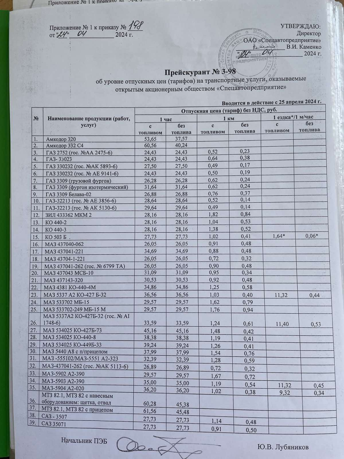 спецавтопредприятие бобруйск телефон (98) фото